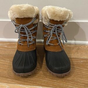 J.Crew perfect winter boot, pecan, 9, worn once!